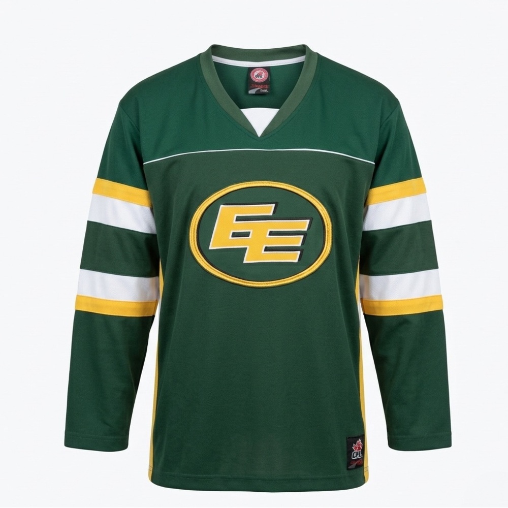 Y2K Eskimos SOGO SPORTS Edmonton CFL Jersey Green Gold Football Fan Apparel
